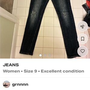 Women's Skinny Jeans - Dark Blue